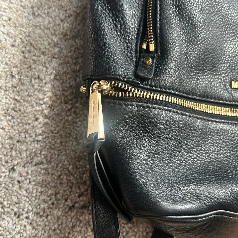 Michael Kors Black Leather Backpack